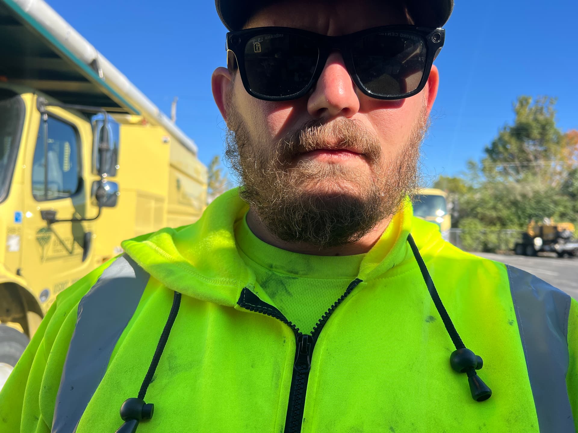 Austin Weems, owner of StayPut Fleet Service, on-site with a fleet truck